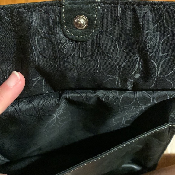 Vintage Black Leather Fossil Bag with Dividers and Pockets - Picture 5 of 8